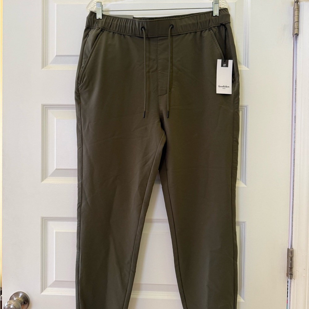 Men's Olive Green Athletic Pants UPF 50